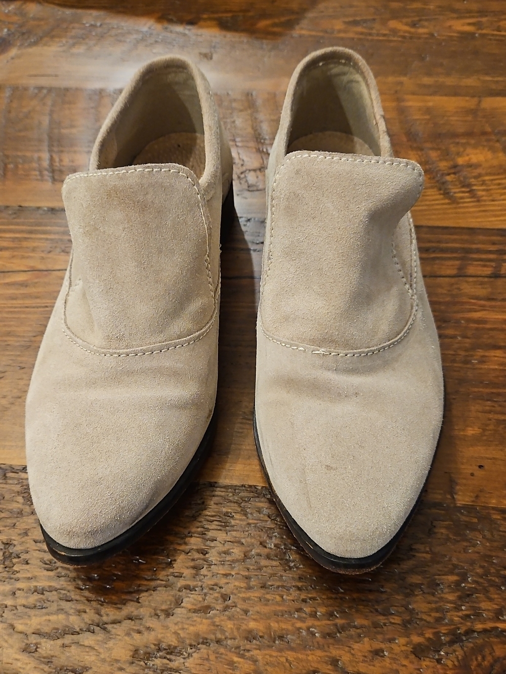 Free People Leather Slip-On Oxfords in Off White EU 39